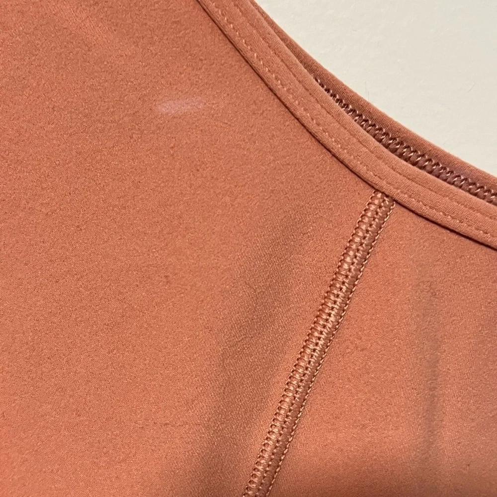Lululemon Rust Orange Long Sleeve Scoop Back Crop Top